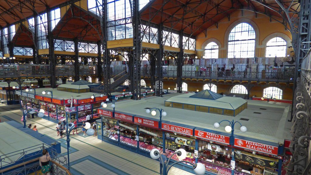inside Budapest's Great Market Hall