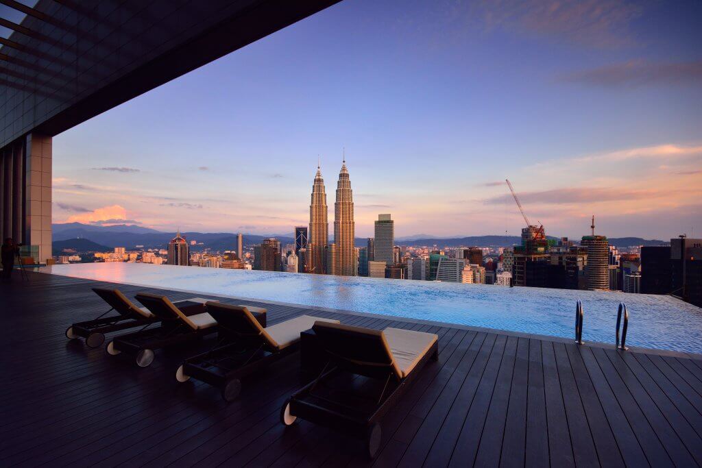 hotel infinity rooftop pool in Kuala Lumpur