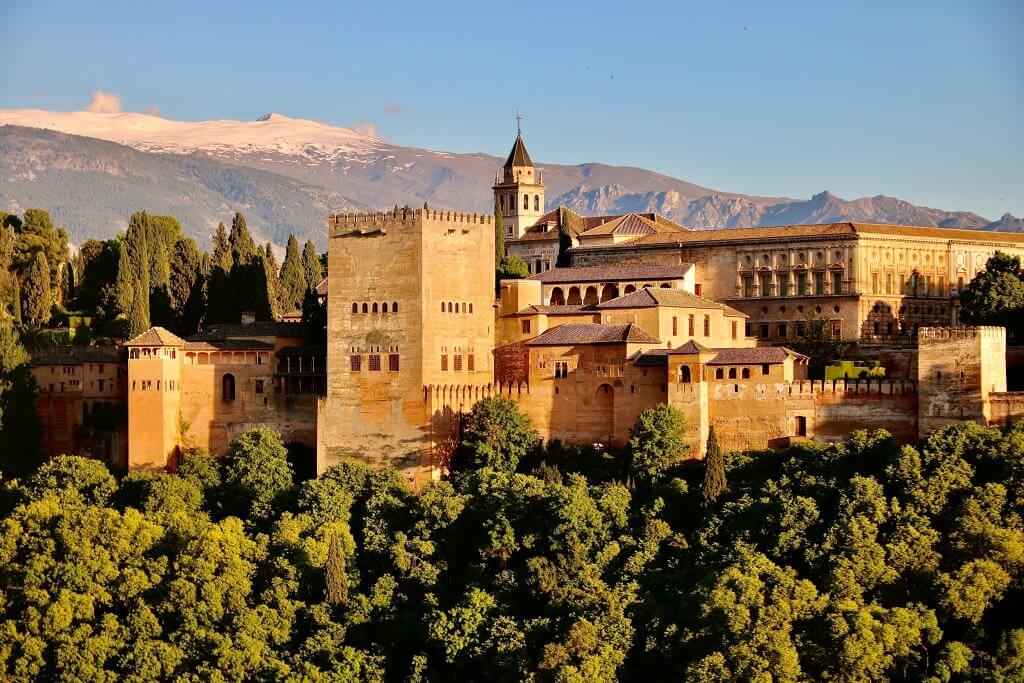 the alhambra palace and fortress in Grenada, Spain