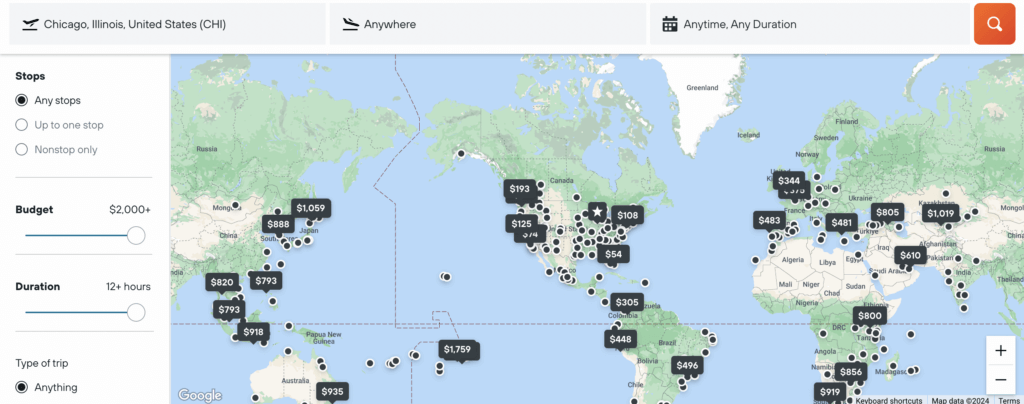 kayak example of how to save on flights