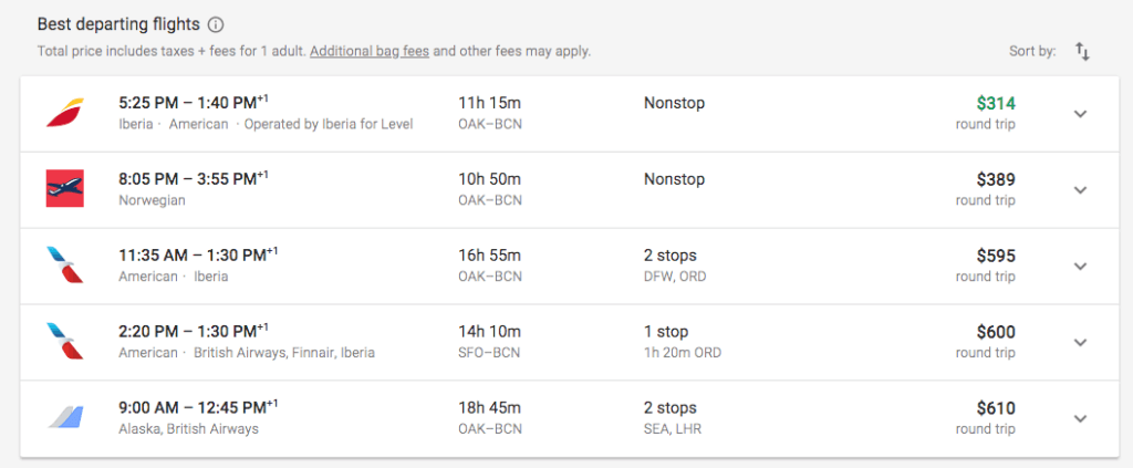 view route options