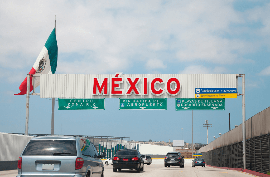 mexico sign for article on Global Entry vs. TSA PreCheck vs. CLEAR