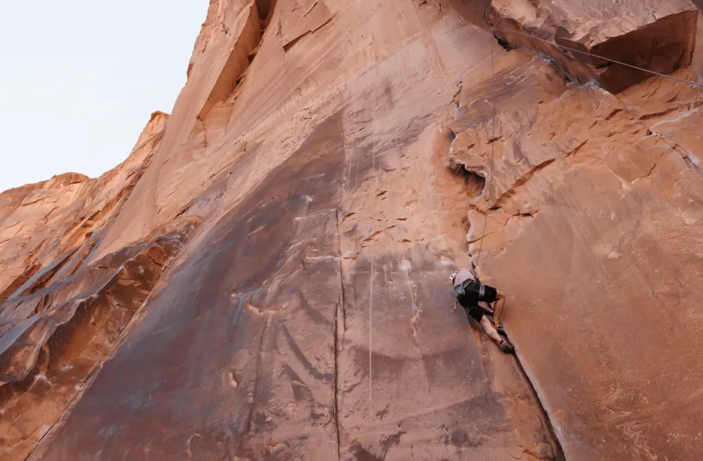 Rappelling in Moab’s canyons