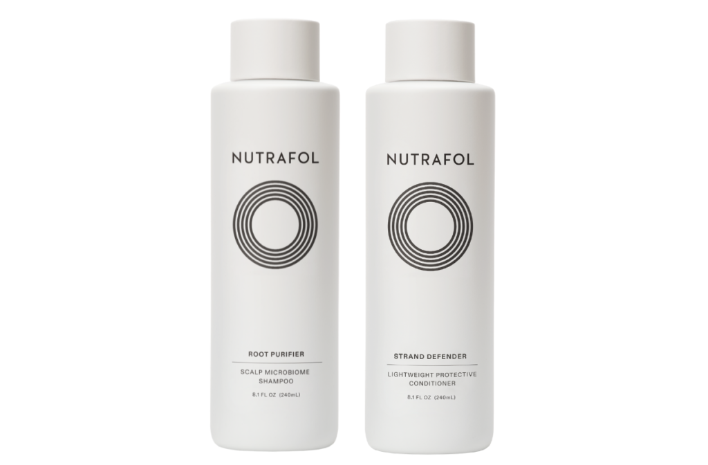 A hydrating shampoo and strengthening conditioner, a Nutraol for hair growth and health product