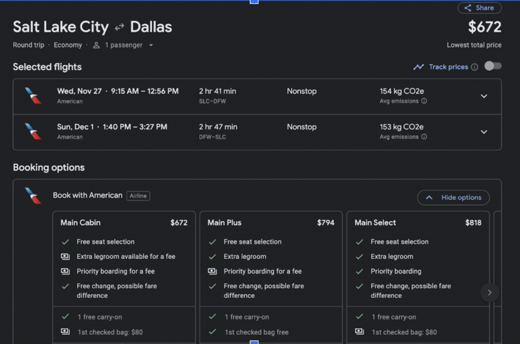 For the person who doesn’t care about price, Google Flights will show you the best possible flights on your exact dates