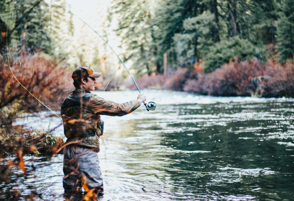 man fishing, a great outdoor activity to try