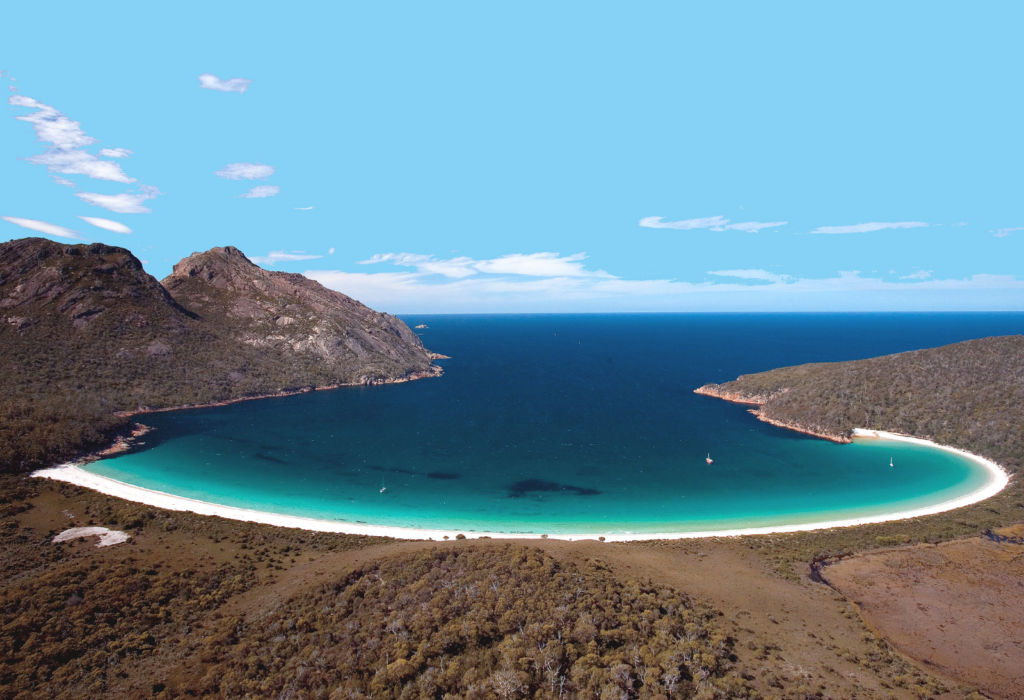 Tasmania, Australia overhead view