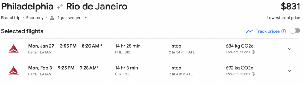 Dollar Flight Club deals: Flights from New York (JFK) to Rio de Janeiro (GIG) start at around $800, which is 50 percent cheaper than usual.