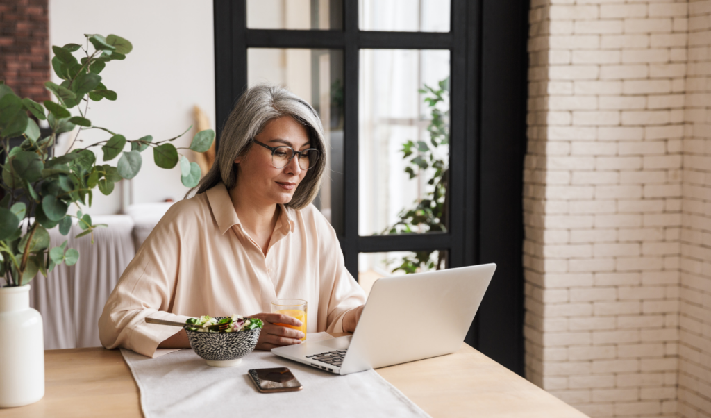 person using computer
