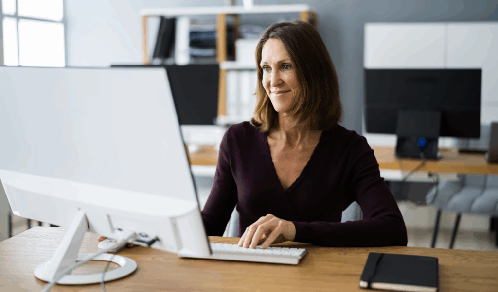 person using computer