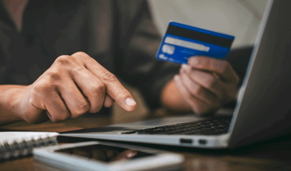 paying on computer
