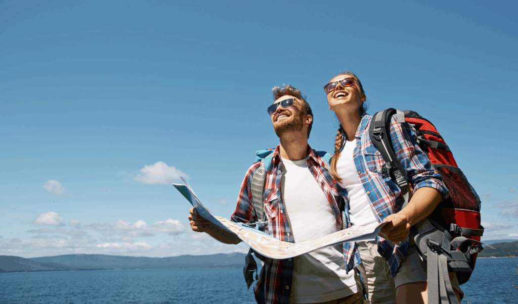 happy travelers