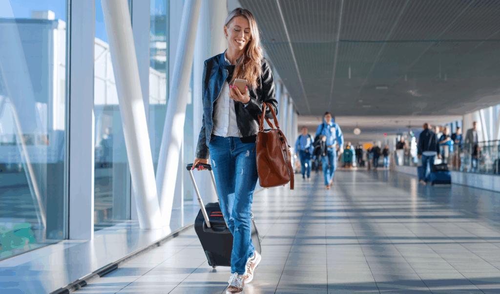 traveler at airport