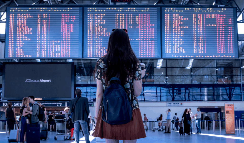 traveler at airport