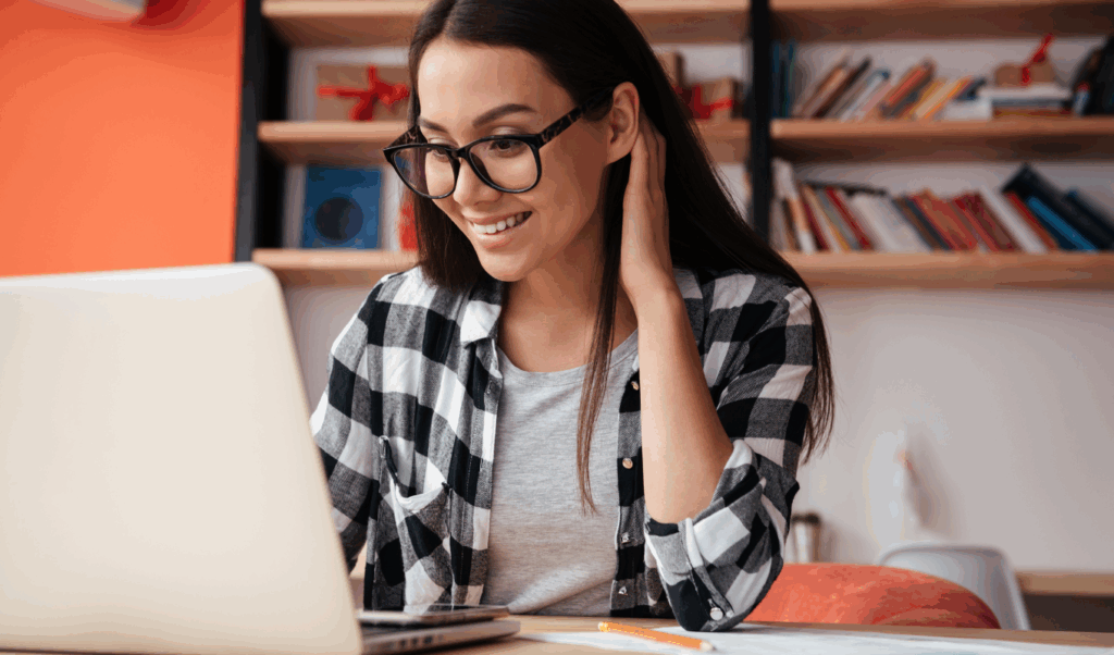 person using computer