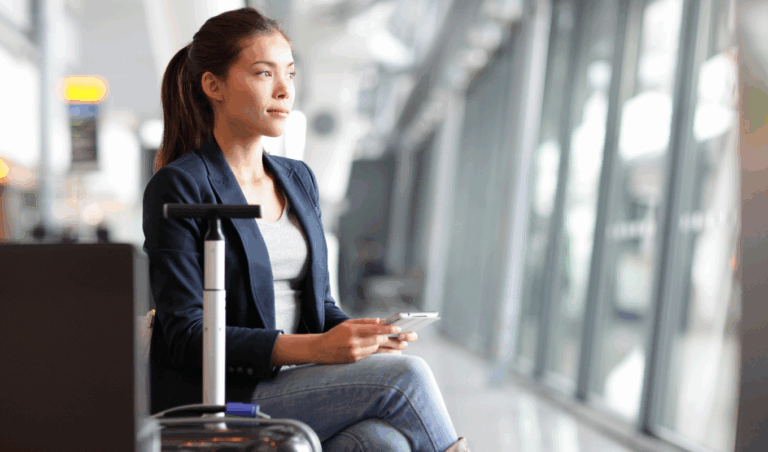 traveler at airport