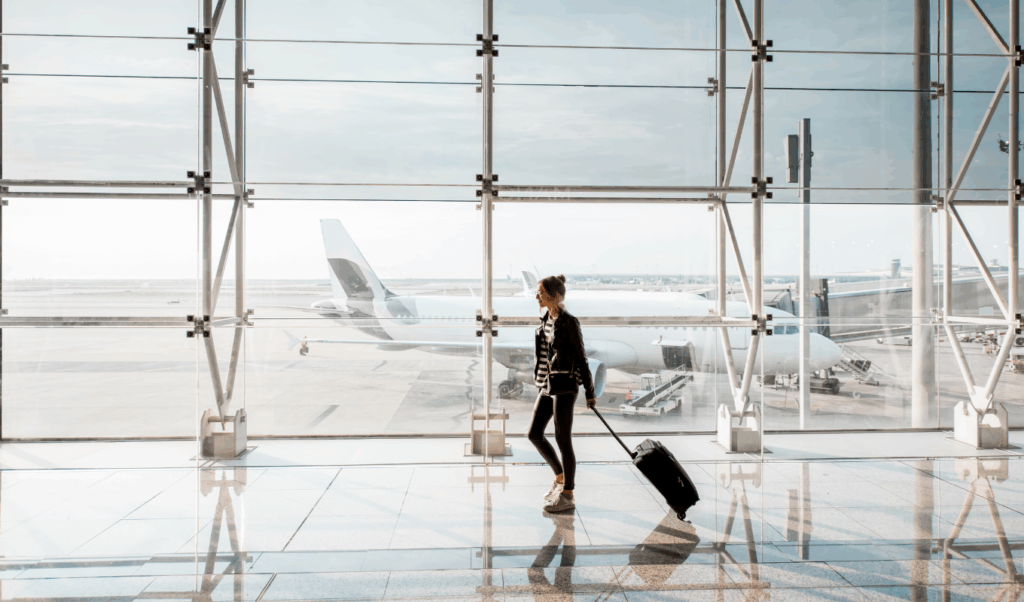 traveler at airport